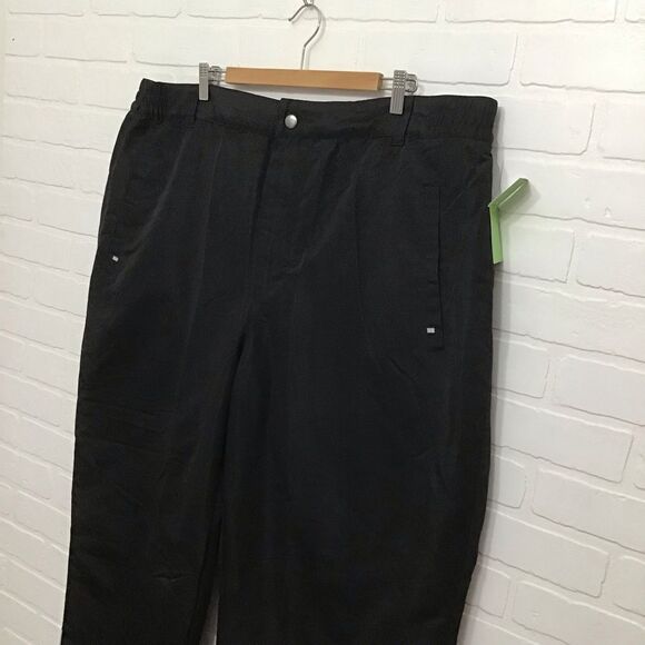 WINDBREAKER black pant fleece Lined men 2X plus outdoor sport casual black - Picture 14 of 14